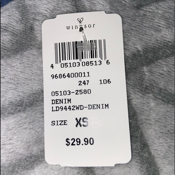 Windsor 🦋Dress - Mini - NWT - color =  denim - XS - Picture 4 of 6